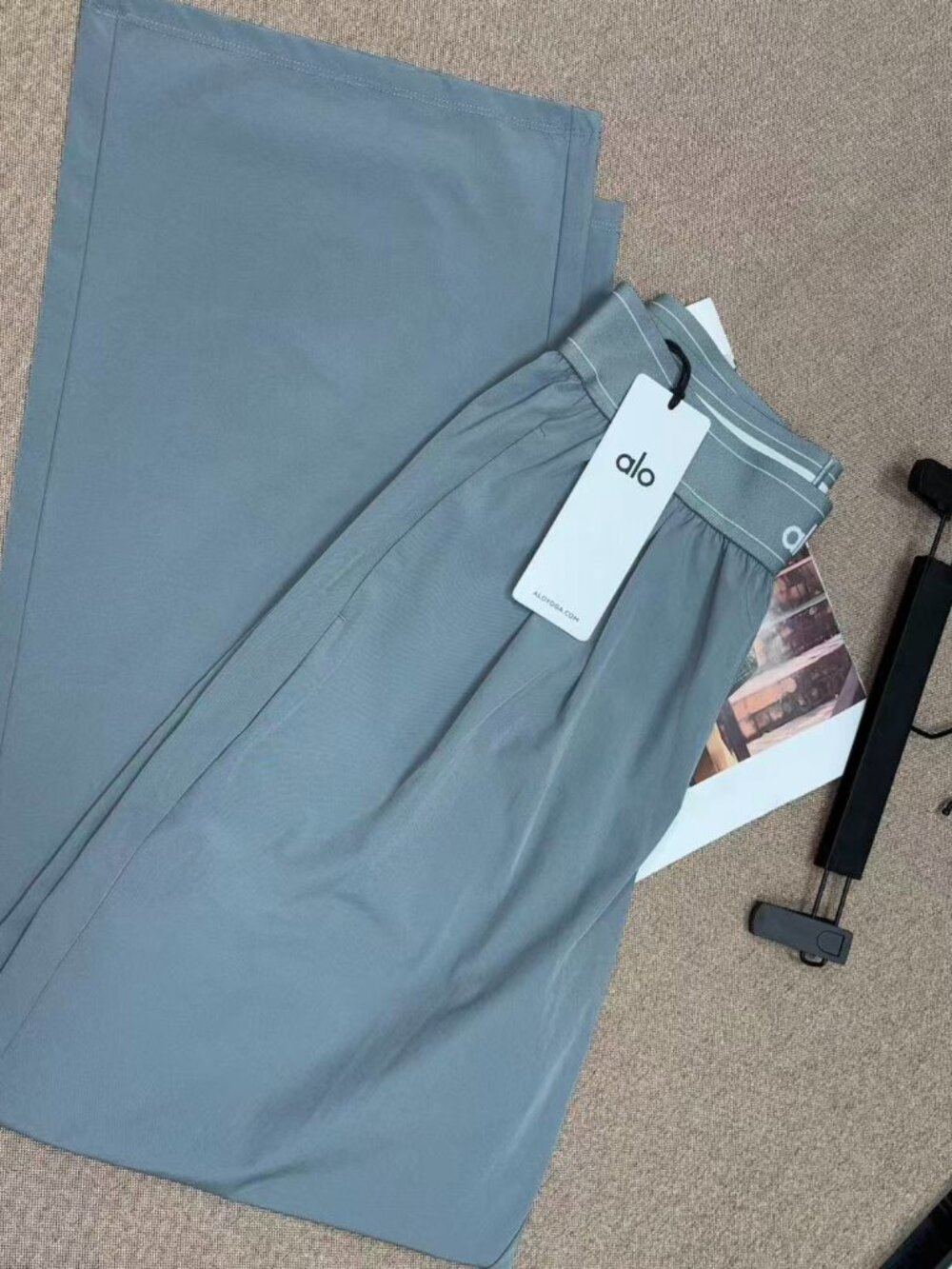 🧿 Alo Yoga Suit Up Trouser Steel Grey Regular Size 30-inch Inner Seam Lengt - Picture 4 of 6